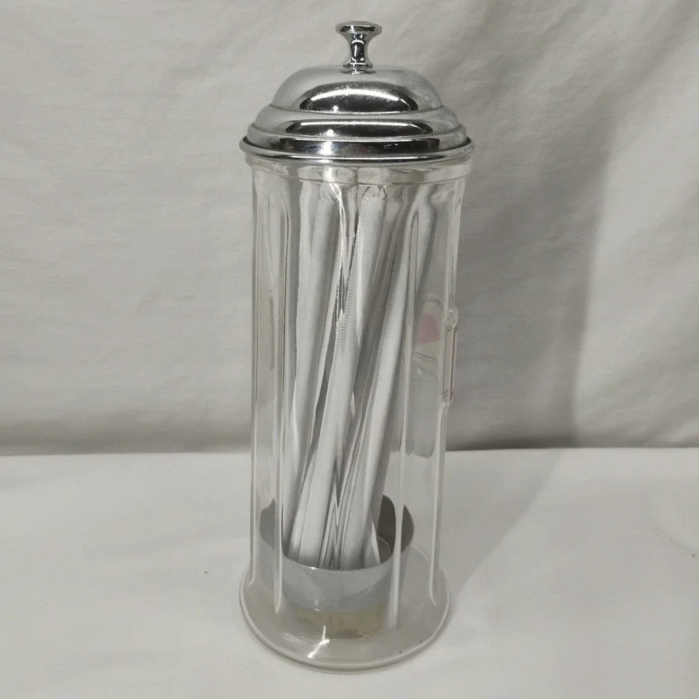 Vintage Coca-Cola Glass Straw Holder 11.5